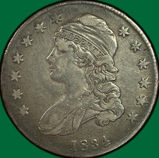 1834 Capped Bust Half Dollar Extremely Fine XF Coin #48839 picture