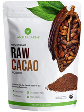 Antler Farms - 100% Pure Organic Raw Cacao Powder, 40 Servings, 200G - Vegan, Gl picture