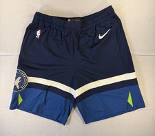 Minnesota Timberwolves Authentic On Court Game Shorts - Navy - 38 - Size Large picture