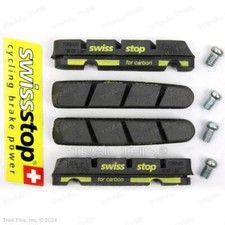 SwissStop Flash Pro Black Prince Carbon Rim Brake Pads 4-Pads Fits Shimano/SRAM picture