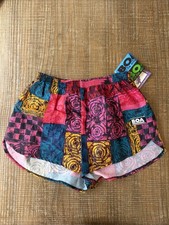VTG 90’s B.O.A Colorful Abstract Pattern Run Sprinter Short Shorts Women’s Large picture