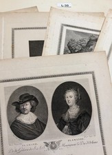 7 Antique 18th Century French Engravings Rembrandt Galerie du Palais Royal L-30 picture