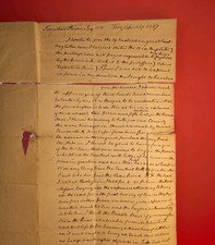 1827 Martha Wilson Uncle Sam Family Bushrod Washington Land Letter Stampless picture
