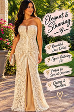 Love & Lemonade Strapless Lace Mermaid/Trumpet Full-Length Wedding Dress picture