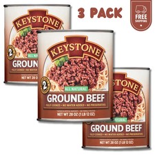 Free Shipping Keystone All Natural Ground Beef, 28 oz Can 3 cans picture