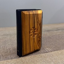 Vintage Jerusalem Olive Wood KJV New Testament Bible American Bible Society picture