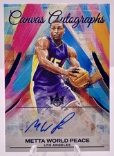 2025-2026 Panini Court Kings Metta World Peace Canvas Autograph /25 No. CA-MWP picture