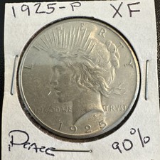 1925-P Peace Silver Dollar US Coin 90% Silver - XF Details picture