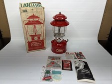 Vintage Coleman 200A195 Red Lantern Single Mantle W/ Box  Dated 07/72 picture