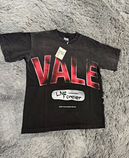 Vale Forever Black T Shirt w/ Red “VALE” Text in Size S picture