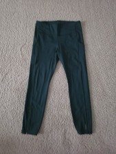 Athleta Ultimate Run 7/8 Dark Green Leggings Size M EUC picture