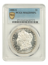 1880-S $1 PCGS MS62DMPL - Morgan Dollar - Exceedingly Flashy picture