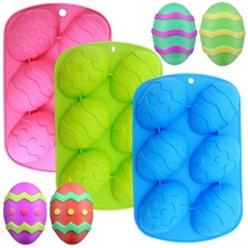 Easter Egg Molds Silicone Egg Shaped Baking Pan Cavities Easter Candy picture