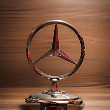 Mercedes Benz Vintage Hood Ornament N.O.S. Chrome Emblem 1960s to 1980s Classic picture