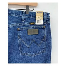 Wrangler George Strait Jeans Mens 42x32 Blue Cowboy Cut Collection Western NEW picture