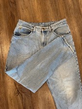 Vintage L.L.Bean Double L Light Wash Denim Jeans Men's Size 34 x 28 picture