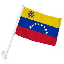 1 Dozen Venezuela (Bolivarian) 12x15in Double-Sided National Window Car Flags picture
