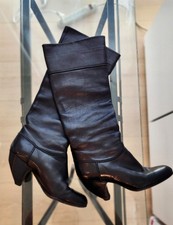 Marc Jacobs Black Leather Slanted Fashion Heel Size 7 picture