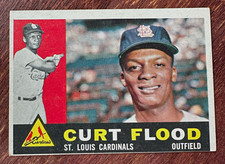 1960 Topps Curt Flood #275 St. Louis Cardinals Base Set Baseball Card picture
