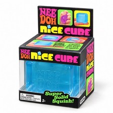 Nee Doh Nice Cube Super Solid Squish Blue Tactile Squeeze Toy picture