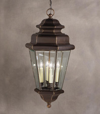 kichler Savannah Estates 9831OZ Outdoor Hanging Ceiling Light In Bronze 15 Inch picture