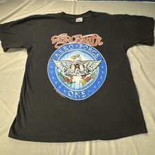 Vintage 1989 Aerosmith Concert Shirt Pump Tour Aero Force One XL picture