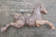 Antique Mobo Metal Fairground Carousel Horse Wall Hanger  picture