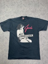 Vintage Jane's Addiction Shirt Mens L Black Giant Band Graphic Tee USA 90s picture