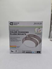 Commercial Electric 11in Color Changing LED Ceiling Flush Mount 2-PACK NEW picture