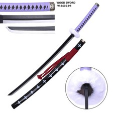 One Piece Trafalgar Law Surgeon of Death Purple Wood Sword Cosplay Prop picture