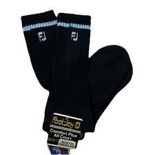 Men's VTG Footjoy Socks  Navy Blue w/ Baby blue stripe. picture