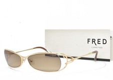 FRED Lunettes Sunglasses GOLD BROWN New Authentic 53-14 Volute N3 206 picture