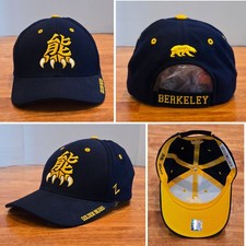 New Cal Berkeley Golden Bears Kanji 熊 Bear Claw Logo Zephyr Cap Hat OSFM Navy  picture