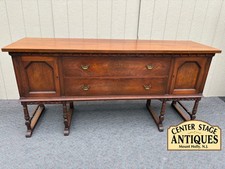 68181  Elegant Early 20th Century Walnut Buffet with Carved Detailing picture
