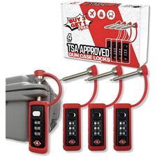 TSA Approved Gun Case Locks 4-Pack, Monoshaft 3-Digit Combination Case Padlock picture