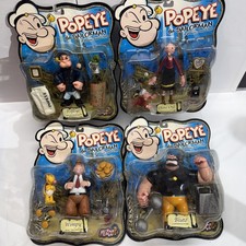 POPEYE the SAILORMAN Set Of  4 Figures MEZCO 2001 Olive Oyl/Popeye/Wimpy/Bluto picture