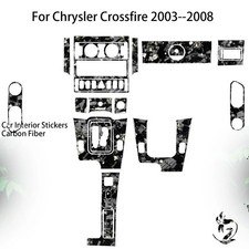 21Pcs Silver Forged Carbon Full Interior Trim Kits For Chrysler Crossfire 03-08 picture