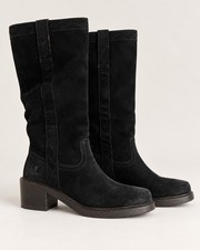Frye Kate Pull On Black Suede Boots Women’s Size 8 picture