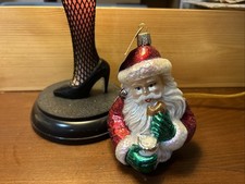 2012 SANTA'S COOKIE BREAK - OLD WORLD CHRISTMAS - BLOWN GLASS ORNAMENT NEW W/TAG picture