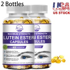 2 Pack Lutein Ester Capsules DHA Zeaxanthin Vegan Eye Health Dietary Supplement picture
