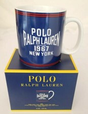 Polo Ralph Lauren 1967 New York Coffee/Tea Mug Cup Navy Blue Home 16 Oz Gift Box picture