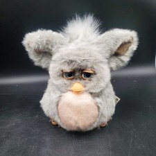 Vintage Furby Gray Pink Electronic Interactive Talking Toy 1998 Hasbro Tiger picture