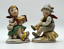 Vintage German Porcelain Musician Figurines – Matching Pair 20495 & 20496 picture