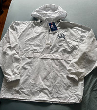NWT Champion Utah State Packable Hooded Windbreaker Jacket White Large picture