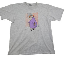 VTG 1993 Lost Dog T-Shirt Funny Comic Tee Gray Gildan XL picture