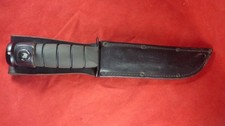 Vintage Ka-Bar 1211 Fixed Blade Fighting Knife & Leather Sheath USA picture