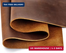 Genuine Leather Tooling Sheets 1.8-2.0MM Thick Full Grain Oil Tan Crazy Horse Co picture
