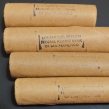 OBW Unsearched Wheat Penny Roll Indian Head Cent Ends San Francisco Wrap Rare picture
