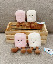 BEST SALE Jellycat Amuseables PINK AND WHITE MARSHMALLOWS Cute Soft Doll Gift picture