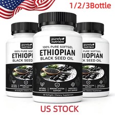 1-3 PACK Ethiopian Black Seed Oil Softgels 4.64% Thymoquinone Gluten-Free picture